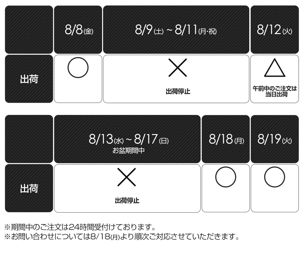 お盆カレンダー