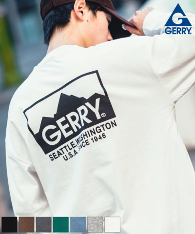 GERRY ジェリー 別注 山岳プリント ポケット ロンT