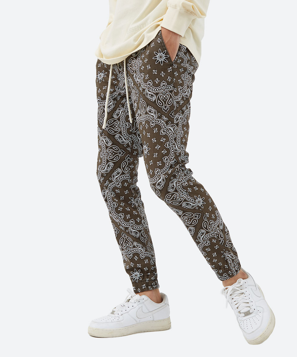 バンダナ柄スキニージョガー