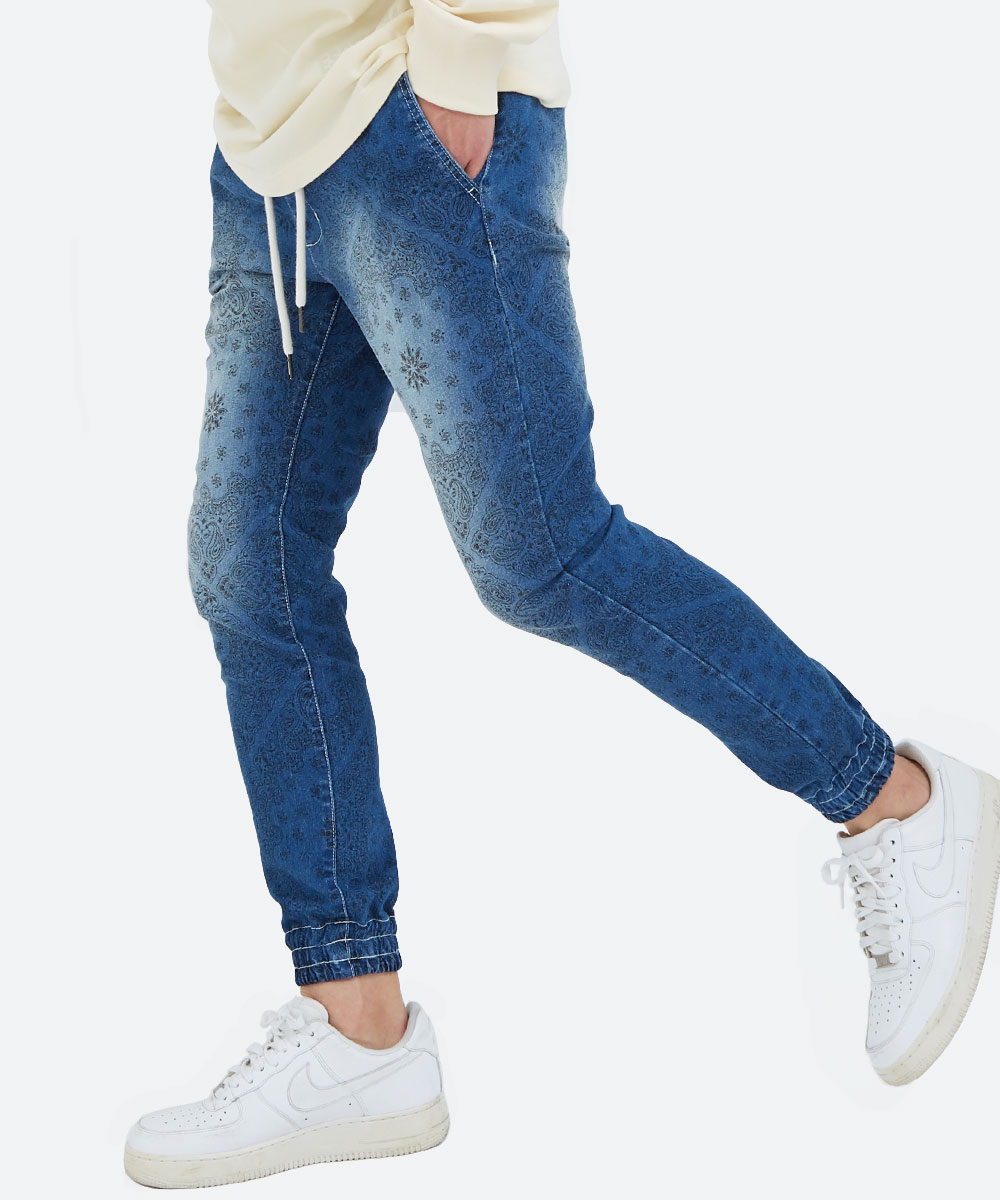 バンダナ柄スキニージョガー