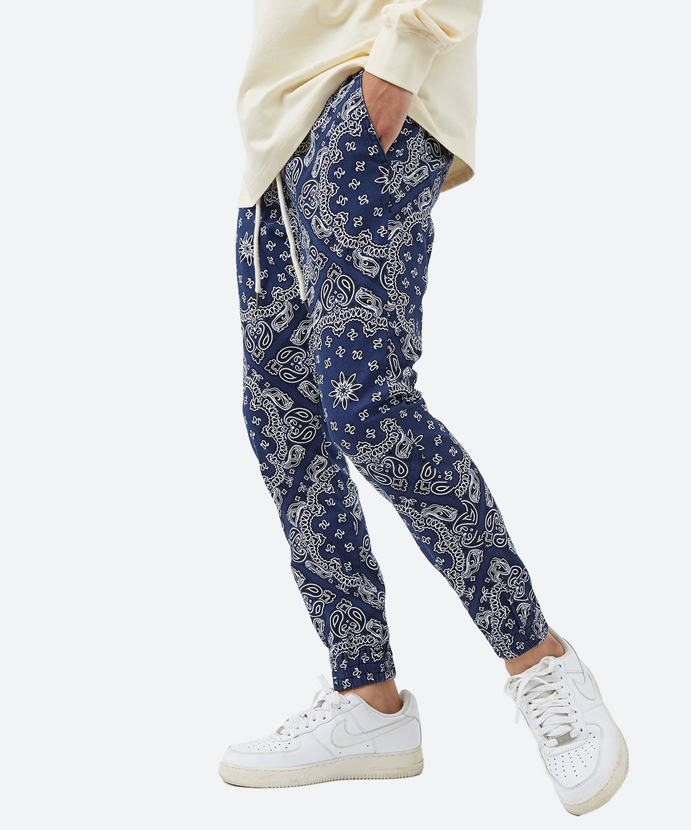 バンダナ柄スキニージョガー